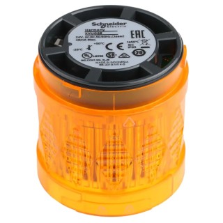 Schneider Electric Harmony XVU Series Amber Steady LED Beacon 24V AC/DC, 40mA, IP65 