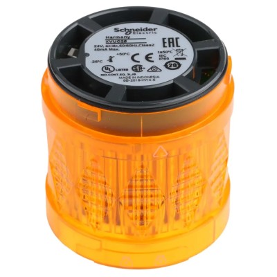 Schneider Electric Harmony XVU Series Amber Steady LED Beacon 24V AC/DC, 40mA, IP65 