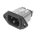 TE Connectivity IEC Filter Power Line 250V AC 15A Flange Mount Male Spade Termination SRB Series 6609987-7