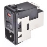 TE Connectivity IEC Power Line Filter Snap-in Mount Male Spade Termination 10A 120V AC, 250V AC 5-6609107-3