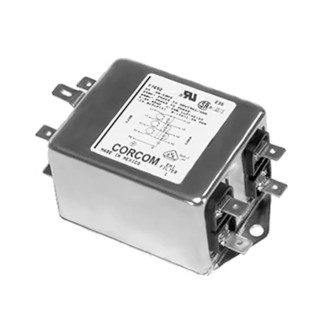 TE Connectivity Corcom AYO Flange RFI Filter 3 A 250V AC 50Hz/60Hz Spade Termination 3 Phase 6609066-1