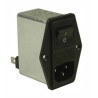 Schaffner 250V 10A Flange IEC Filter Male 2 Pole 1 Fuse Faston FN283-10-06