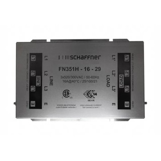 Schaffner Chassis Mount EMC Filter 16A 520V AC 0Hz/60Hz Terminal Block 3 Phase FN351