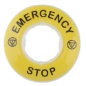 Schneider Electric 3D Marked Legend Plate for Emergency Stop Mushroom Head Push Button ZBY9320