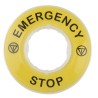 Schneider Electric 3D Marked Legend Plate for Emergency Stop Mushroom Head Push Button ZBY9320