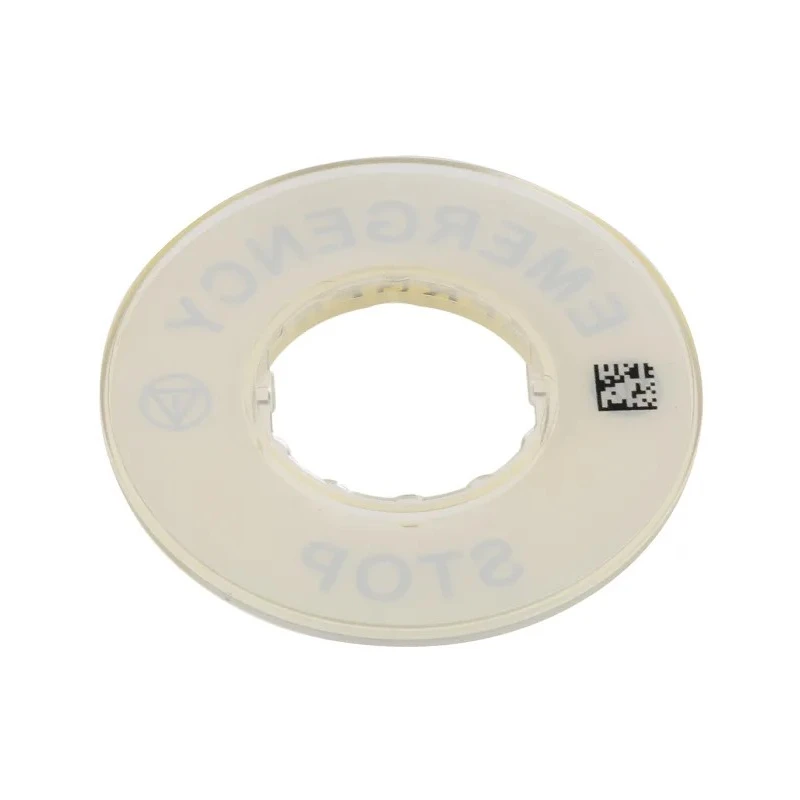 Schneider Electric 3D Marked Legend Plate for Emergency Stop Mushroom Head Push Button ZBY9320
