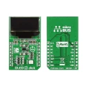 MikroElektronika OLED B Click OLED Display Add On Board, Blue Monochrome, SSD1306 MI9639BO-B2 for mikroBUS Socket MIKROE-1650
