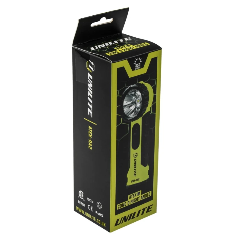 Unilite ATEX LED Torch Yellow 350 lm, 174 mm ATEX-RA2