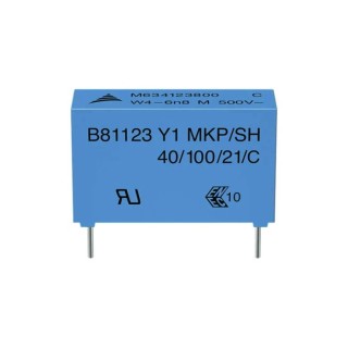 TDK B81123 Film Capacitor 1 nF 500V AC 3 kV DC Through Hole 2 Pins B81123C1102M000