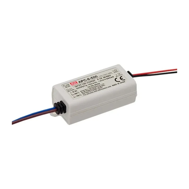 MEAN WELL  LED Driver, 1 Output, 16 V, 8 W, IP30 Rated, Constant Current LED Power Supply IP30