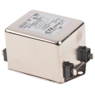 TE Connectivity Corcom HZ Flange EMI Filter 20A 250V AC 50Hz 60Hz Fast-On Termination 3-1609037-2