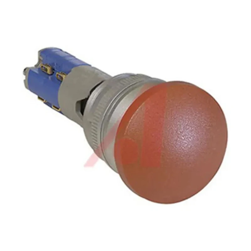 Johnson Electric TP4 Series Red Push Button Switch Latching Momentary Panel Mount 16.2 mm Cutout 1 NO/1 NC IP40 250 V 