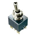 Otto Toggle Switch Panel Mount On-Off-On DPST Tab Terminal Stainless Steel Actuator T7-211E5
