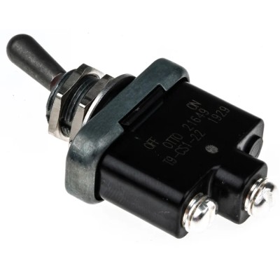 Otto Panel Mount Toggle Switch On-Off SPST Screw Terminal 20A 28V DC 115V AC T9-CS1-22