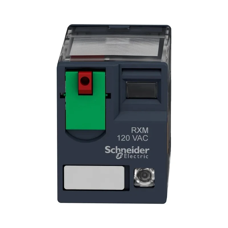 Schneider Electric Power Relay, 120V AC Coil, 12A Switching Current, DPDT Contact Configuration RXM2AB2F7