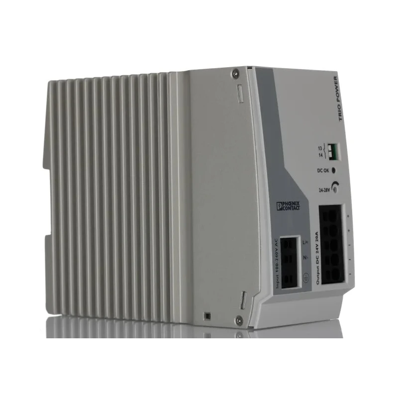 Phoenix Contact TRIO POWER Switched Mode DIN Rail Power Supply 264V AC Input 28V DC, 20A Output 480W 2903151