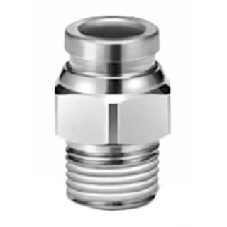 SMC Pneumatic Quick Connect Coupling 316 Stainless Steel Fluoro Coated, Operating Temp. -5°C to 150°C, Max KQG2H10-01S