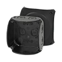 HENSEL Black Polycarbonate Junction Box IP66 IP67 93x93x93 mm KF0200B
