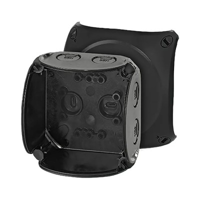 HENSEL Black Polycarbonate Junction Box IP66 IP67 93x93x93 mm KF0200B