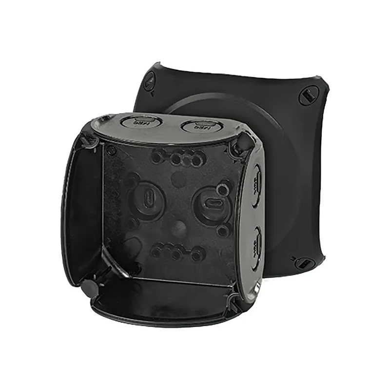 HENSEL Black Polycarbonate Junction Box IP66 IP67 93x93x93 mm KF0200B