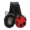 3M PELTOR SportTac Listen & Speak Electronic Ear Defenders with Headband, 26 dB SNR, Foldable, Red MT16H210F-478-RD
