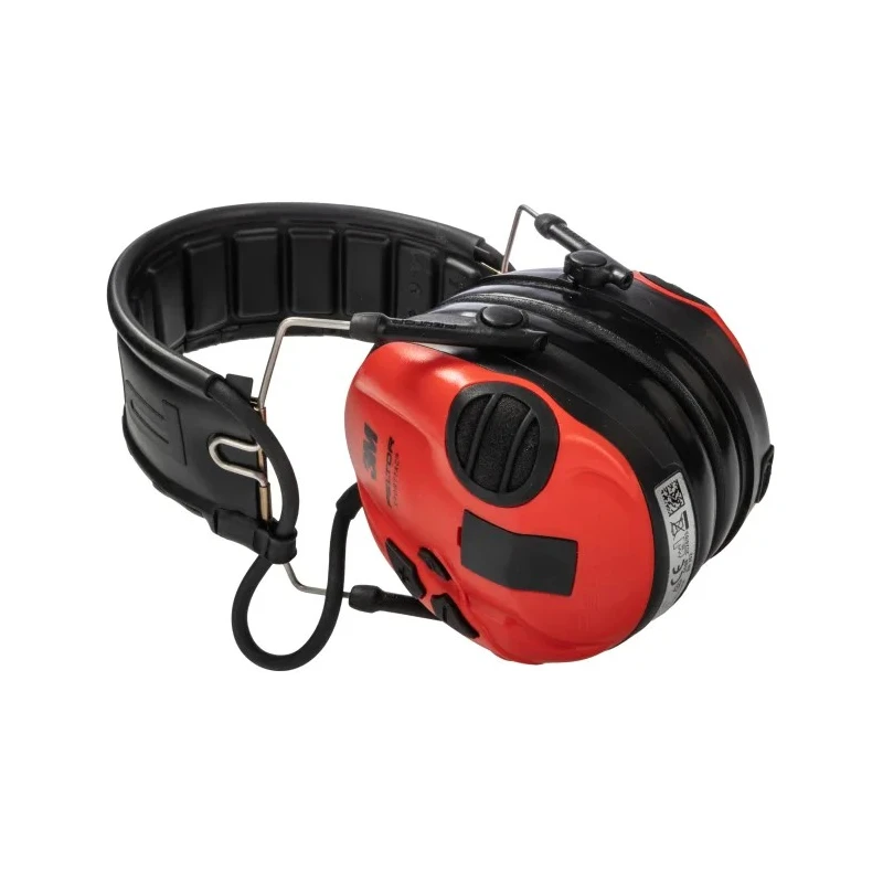 3M PELTOR SportTac Listen & Speak Electronic Ear Defenders with Headband, 26 dB SNR, Foldable, Red MT16H210F-478-RD