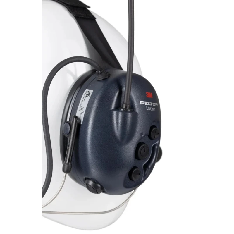 3M PELTOR LiteCom Listen & Speak Electronic Ear Defenders with Neckband 32 dB Black MT53H7B4400