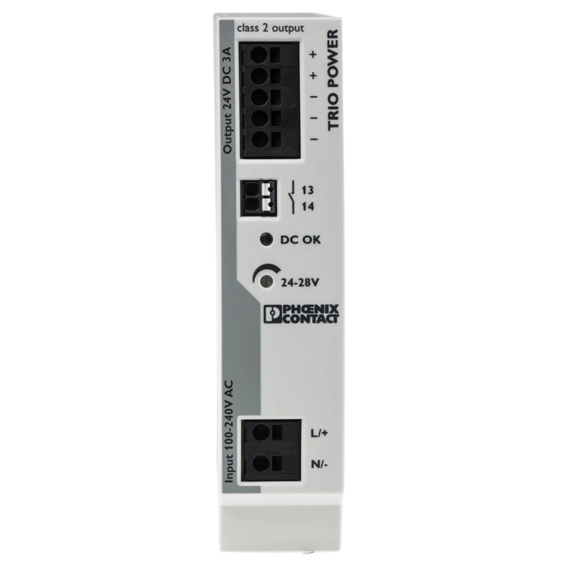 Phoenix Contact TRIO POWER Switched Mode DIN Rail Power Supply 264V ac Input, 28V DC Output, 3A, 72W 2903147