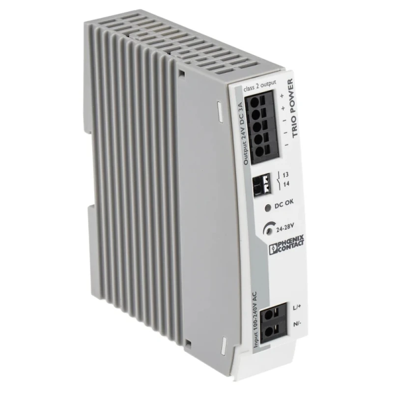Phoenix Contact TRIO POWER Switched Mode DIN Rail Power Supply 264V ac Input, 28V DC Output, 3A, 72W 2903147