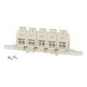 HENSEL DK Series Non-Fused Terminal Block 5-Way, 16mm², 2.5 mm² Wire, 63A Screw DKKS10