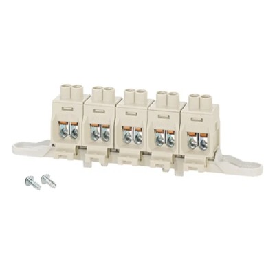 HENSEL DK Series Non-Fused Terminal Block 5-Way, 16mm², 2.5 mm² Wire, 63A Screw DKKS10