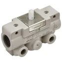 SMC Roller Lever Pneumatic Manual Control Valve , VM100 Series, NPT Rc G 1/8, 3 Ports, 2 Positions, Zinc Die VM131-F01-01SA
