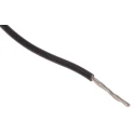 RS PRO Black 0.12 mm² 24 AWG Hook Up Wire, 19/0.12 mm Strands, 100 m Length, Ethylene Tetrafluoroethylene Jacket 885-0847