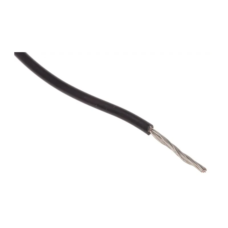 RS PRO Black 0.12 mm² 24 AWG Hook Up Wire, 19/0.12 mm Strands, 100 m Length, Ethylene Tetrafluoroethylene Jacket 885-0847