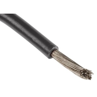 RS PRO Black 1 mm² Hook Up Wire, 18 AWG, 32/0.2 mm Core Strands, 100 m Length, Cross Linked Polyolefin Jacket 885-0853