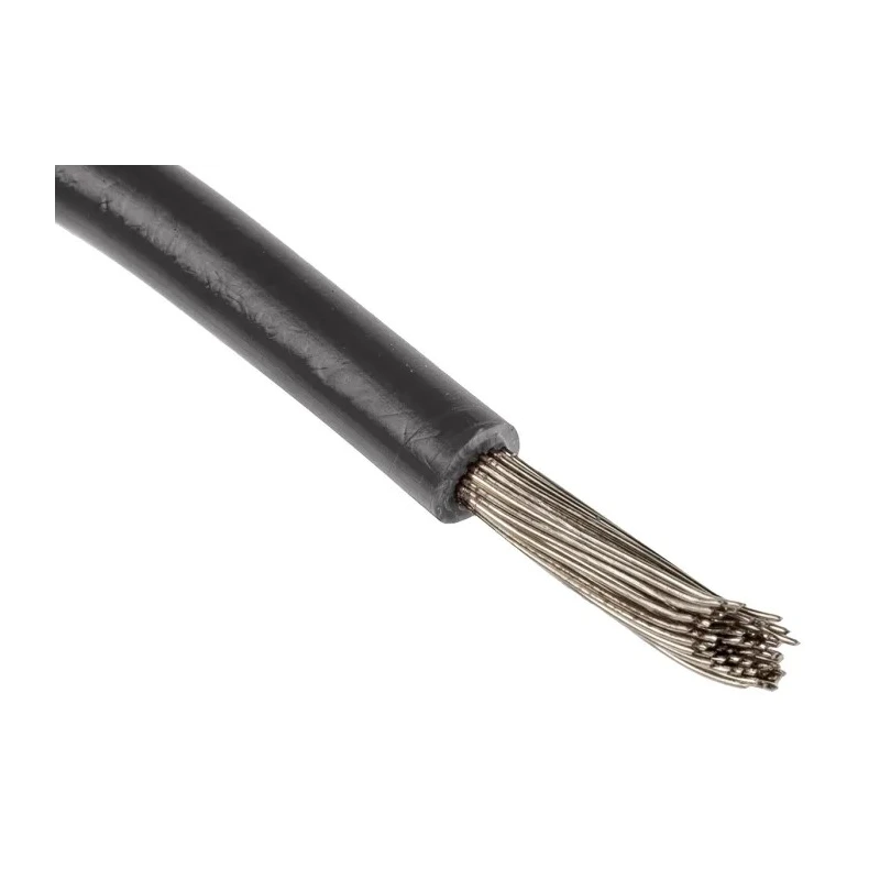 RS PRO Black 1 mm² Hook Up Wire, 18 AWG, 32/0.2 mm Core Strands, 100 m Length, Cross Linked Polyolefin Jacket 885-0853