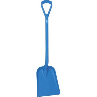 Vikan Square Shovel 271 mm Blade Width, 327 mm Blade Length, 1040 mm Handle Length, Polypropylene, Blue 56253