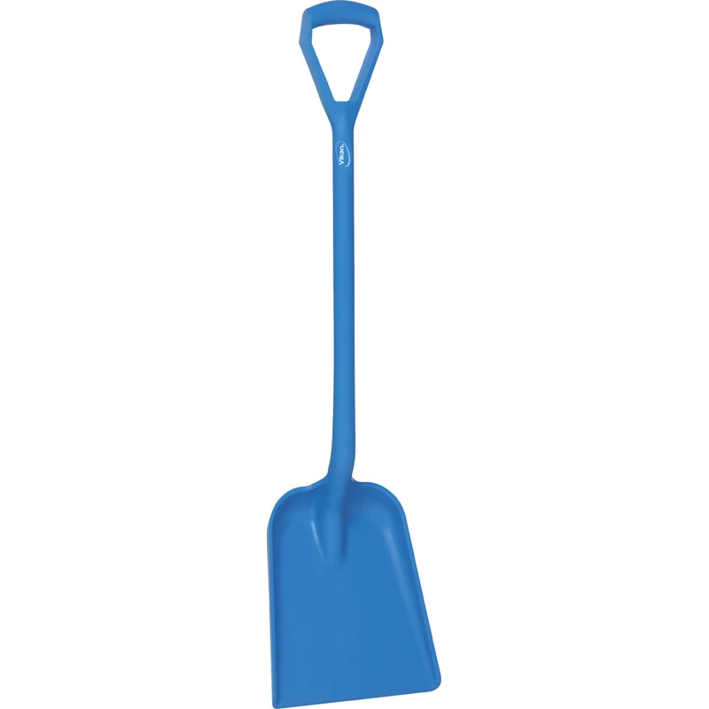 Vikan Square Shovel 271 mm Blade Width, 327 mm Blade Length, 1040 mm Handle Length, Polypropylene, Blue 56253