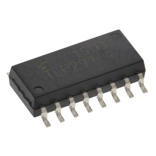 Toshiba AC Input 4-Channel Phototransistor Output Surface Mount Optocoupler 16-Pin SO TLP292-4(GB,E(T