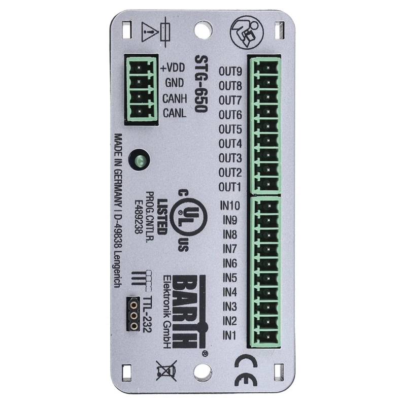 BARTH lococube mini-PLC Series Programmable Logic Controller I/O Module, 10-Input Digital and Analogue, 9 Digital 0850-0650