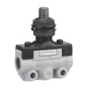 SMC Pneumatic Manual Control Valve Straight Plunger Control, R 1/8 Port, VM100 Series, 1 MPa, 44x17x57mm VM130-01-05A