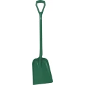 Vikan Square Shovel Blade Width 271 mm, Handle Length 1040 mm, Polypropylene Material, Green 56252