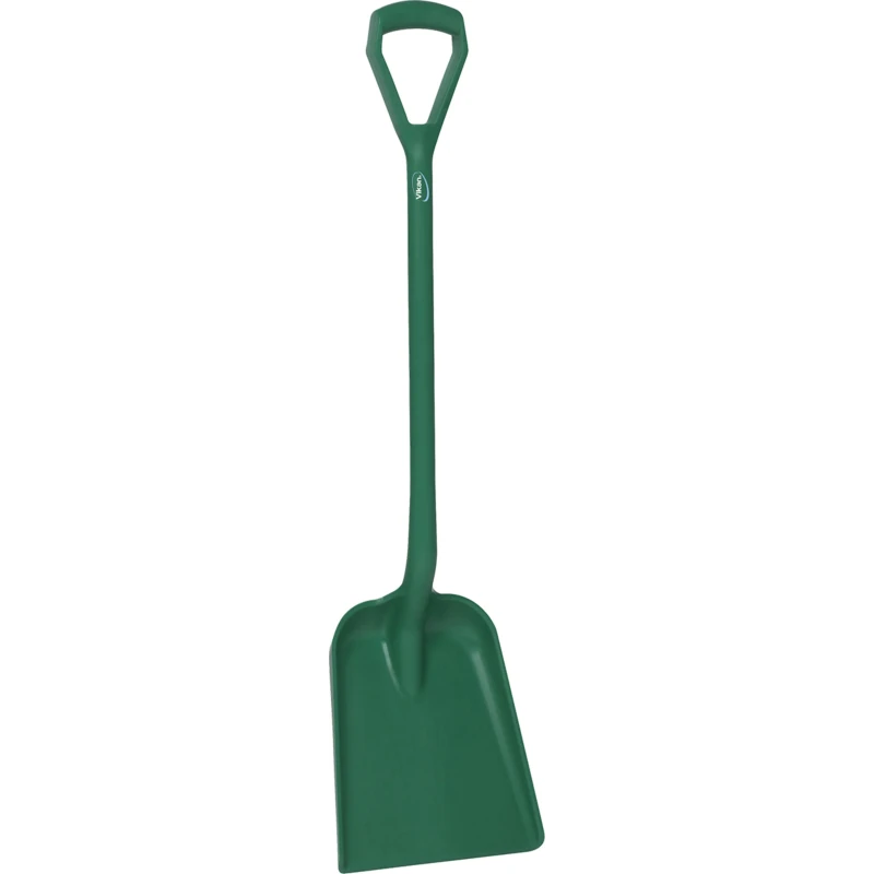 Vikan Square Shovel Blade Width 271 mm, Handle Length 1040 mm, Polypropylene Material, Green 56252