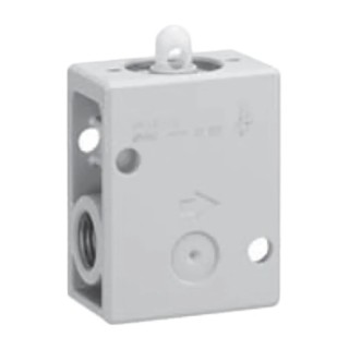 SMC Basic Pneumatic Manual Control Valve VM200 Series Rc, NPT R 1/4, 1 Mpa, 1088 L/min, Model III B 