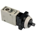 SMC Pneumatic Manual Control Valve Twist Selector 2 Position, 3 Port, Zinc Die Cast Alloy Body, NPT Rc R 1/4 VM230-02-34BA