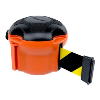 Skipper Orange Safety Barrier Retractable Barrier, Polyester Tape 9 m, Yellow Black Tape XS01-O B/Y