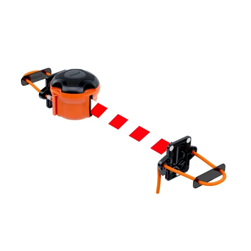 Skipper Black and Orange Safety Barrier 131 mm Height, Magnetic Strap Holder Cord01