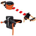 Skipper Black and Orange Safety Barrier 131 mm Height, Magnetic Strap Holder Cord01