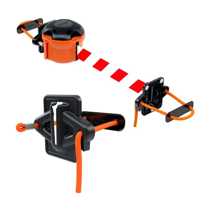 Skipper Black and Orange Safety Barrier 131 mm Height, Magnetic Strap Holder Cord01