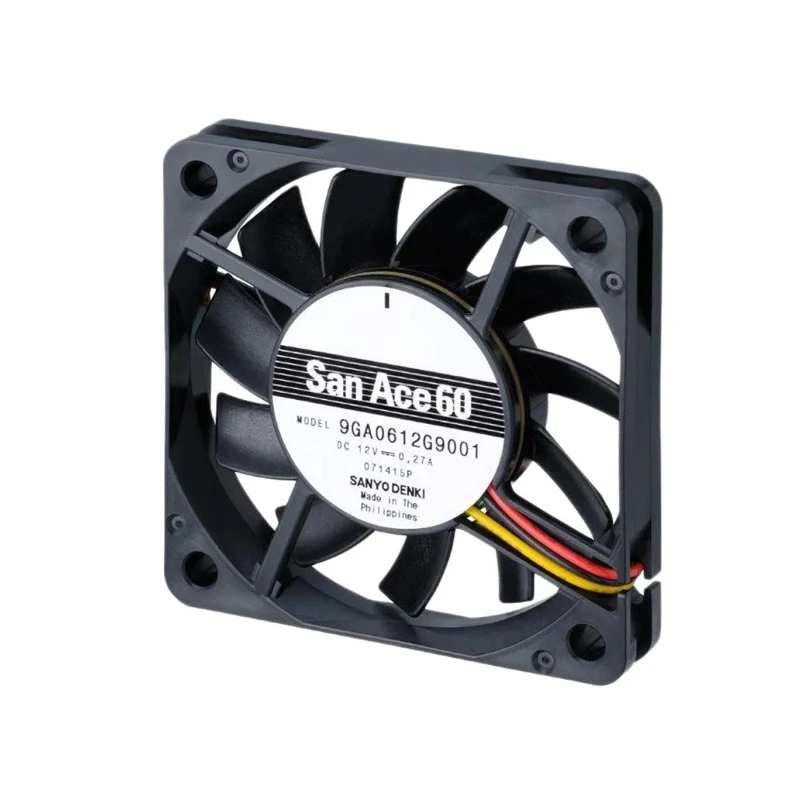 Sanyo Denki San Ace 9GA Series Axial Fan 12V DC, 1.68W, 30 m³/h, 60x60x10 mm 9GA0612H9001